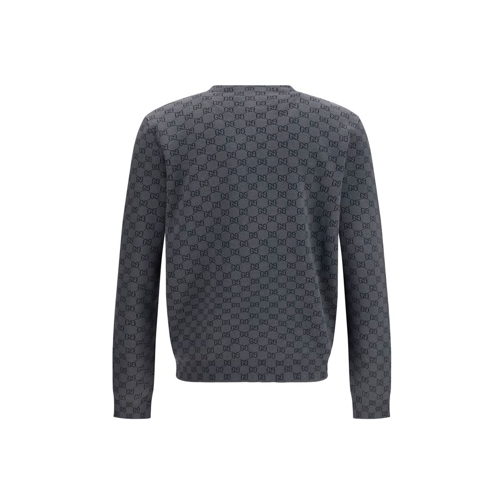 Gucci Gray Wool Oves Aries Cardigan