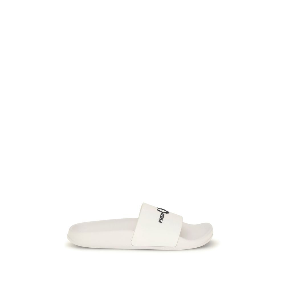 Fred Perry White Rubber Sandals