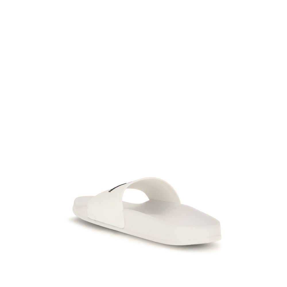 Fred Perry White Rubber Sandals