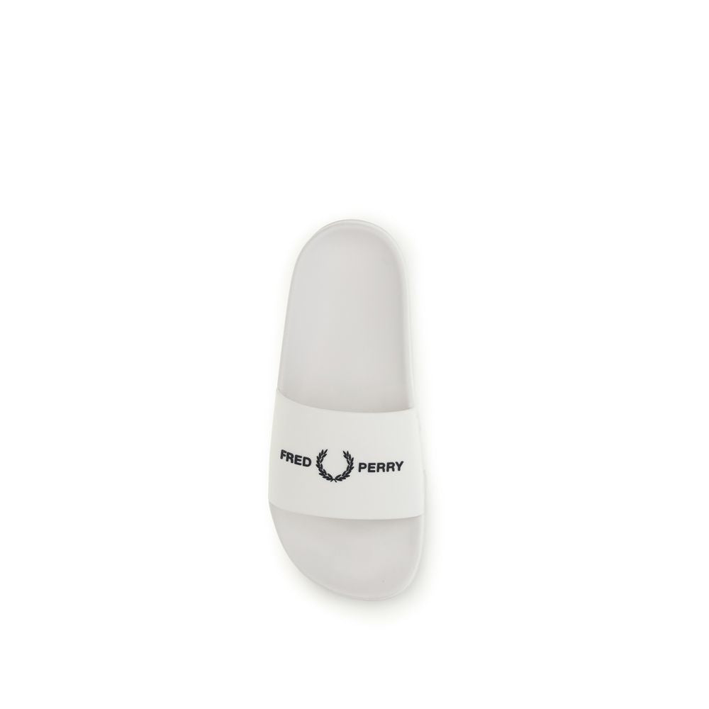 Fred Perry White Rubber Sandals