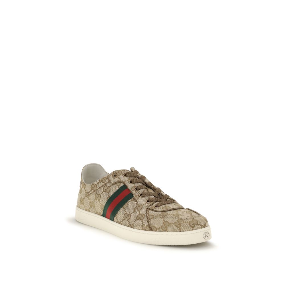 Gucci Beige Fabric Athletic Sneakers