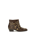 Chloé Brown Calf Leather Bos Taurus Ankle Boots