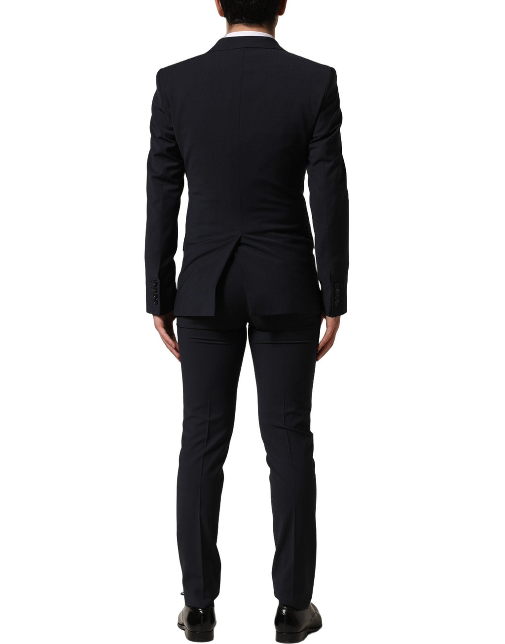 Dolce & Gabbana Black Wool Slim Fit Formal 3 Piece Men Suit