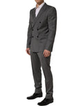 Dolce & Gabbana Gray MARTINI Slim Fit Formal 2Piece Men Suit