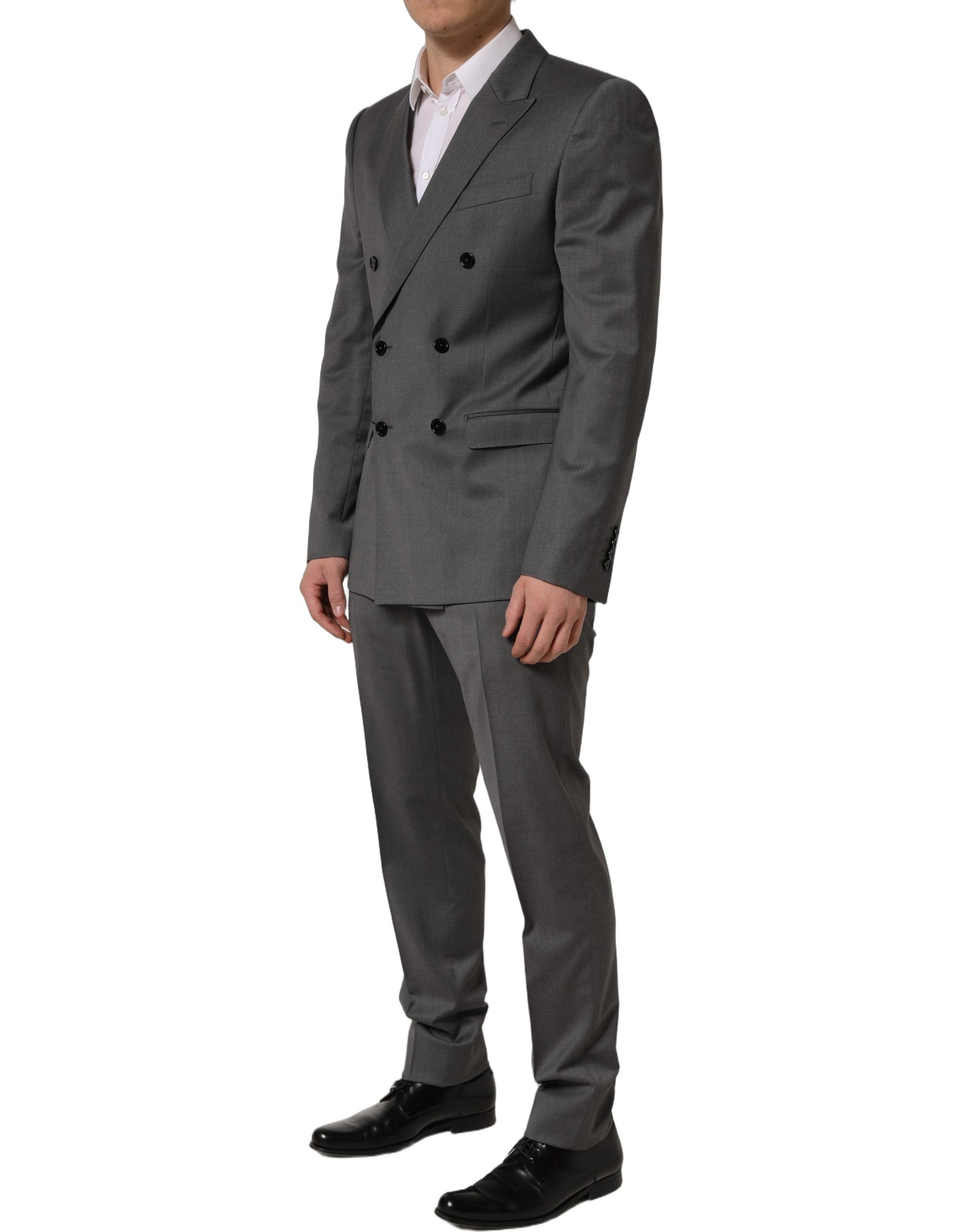 Dolce & Gabbana Gray MARTINI Slim Fit Formal 2Piece Men Suit