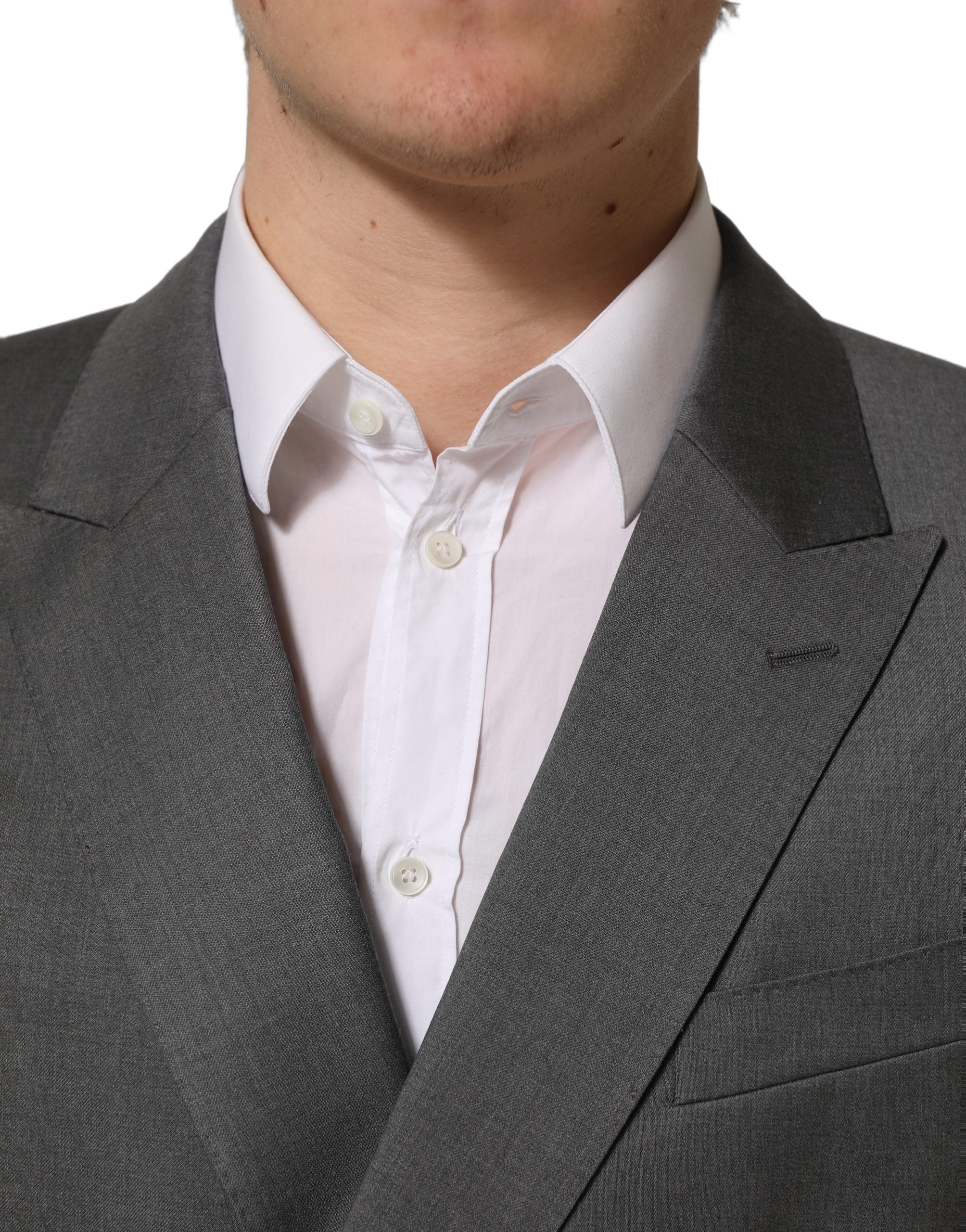 Dolce & Gabbana Gray MARTINI Slim Fit Formal 2Piece Men Suit