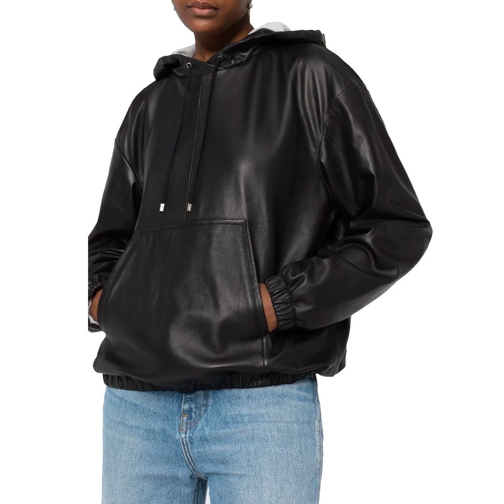 Saint Laurent Black Leather Tank Tops