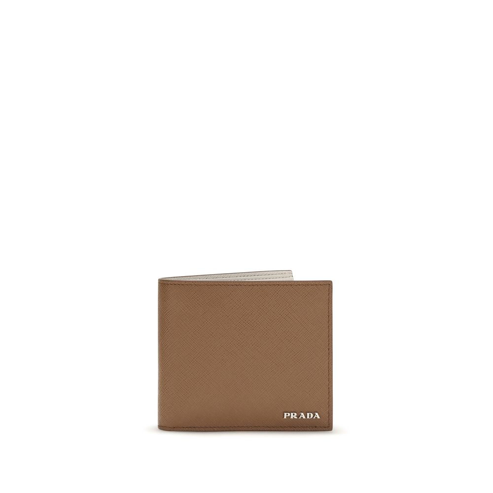 Prada Beige Calf Leather Bos Taurus Wallet
