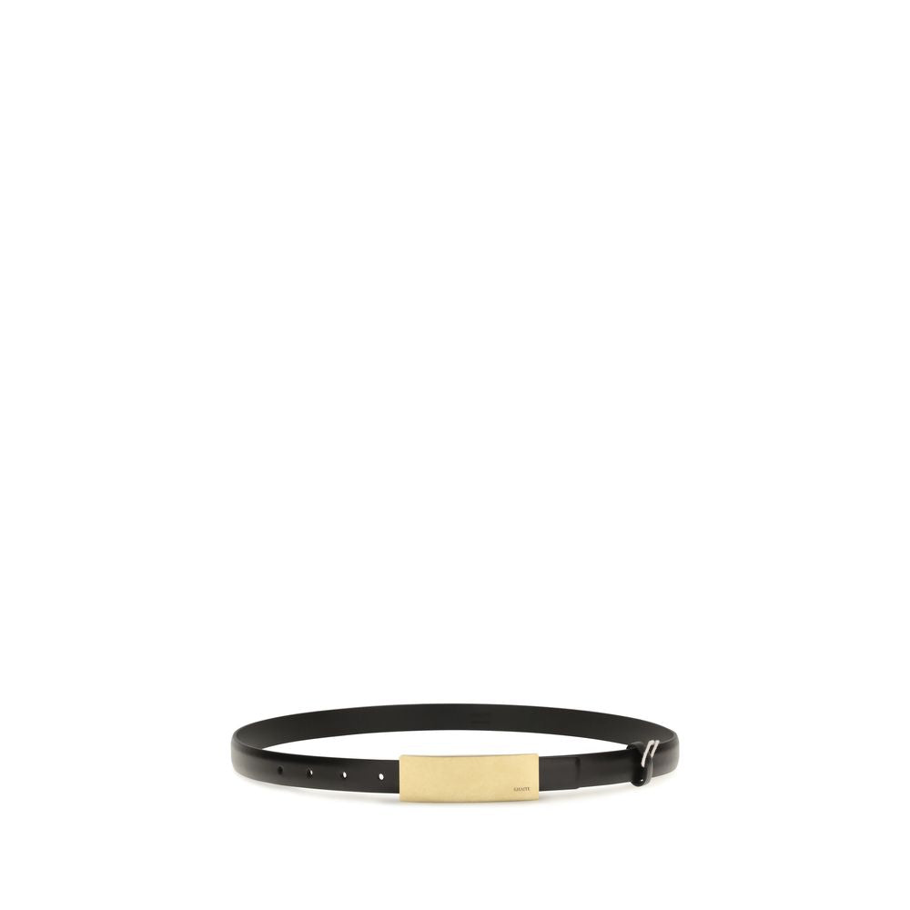 Khaite Black Calf Leather Bos Taurus Regular Belt