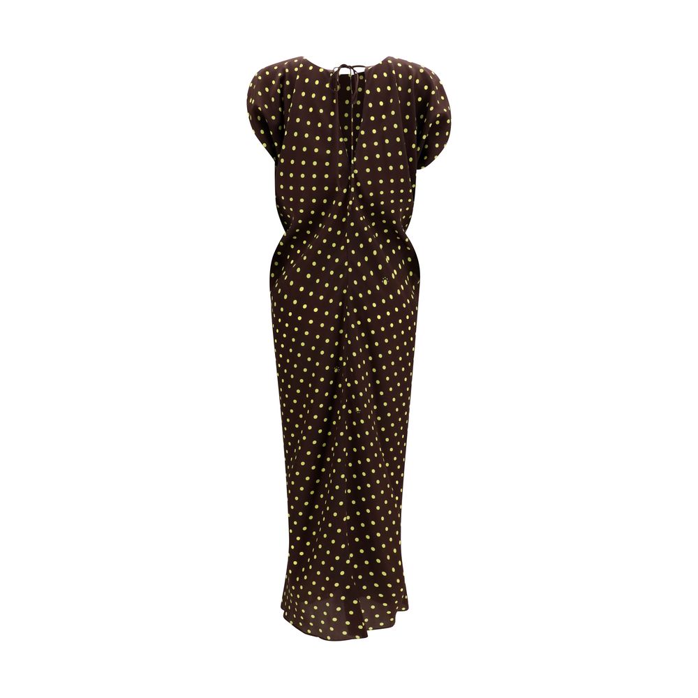 Marni Brown Silk Casual Dress
