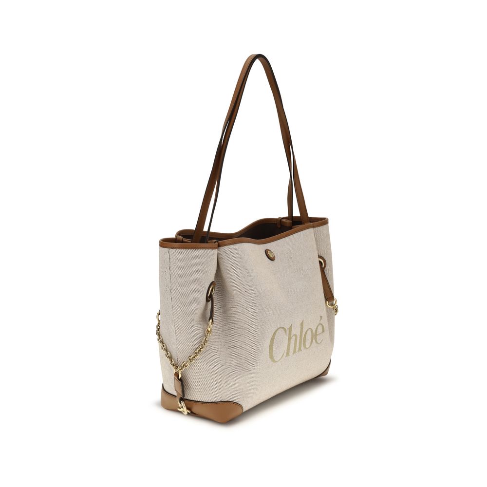 Chloé Beige Cotton Shoulder Bag