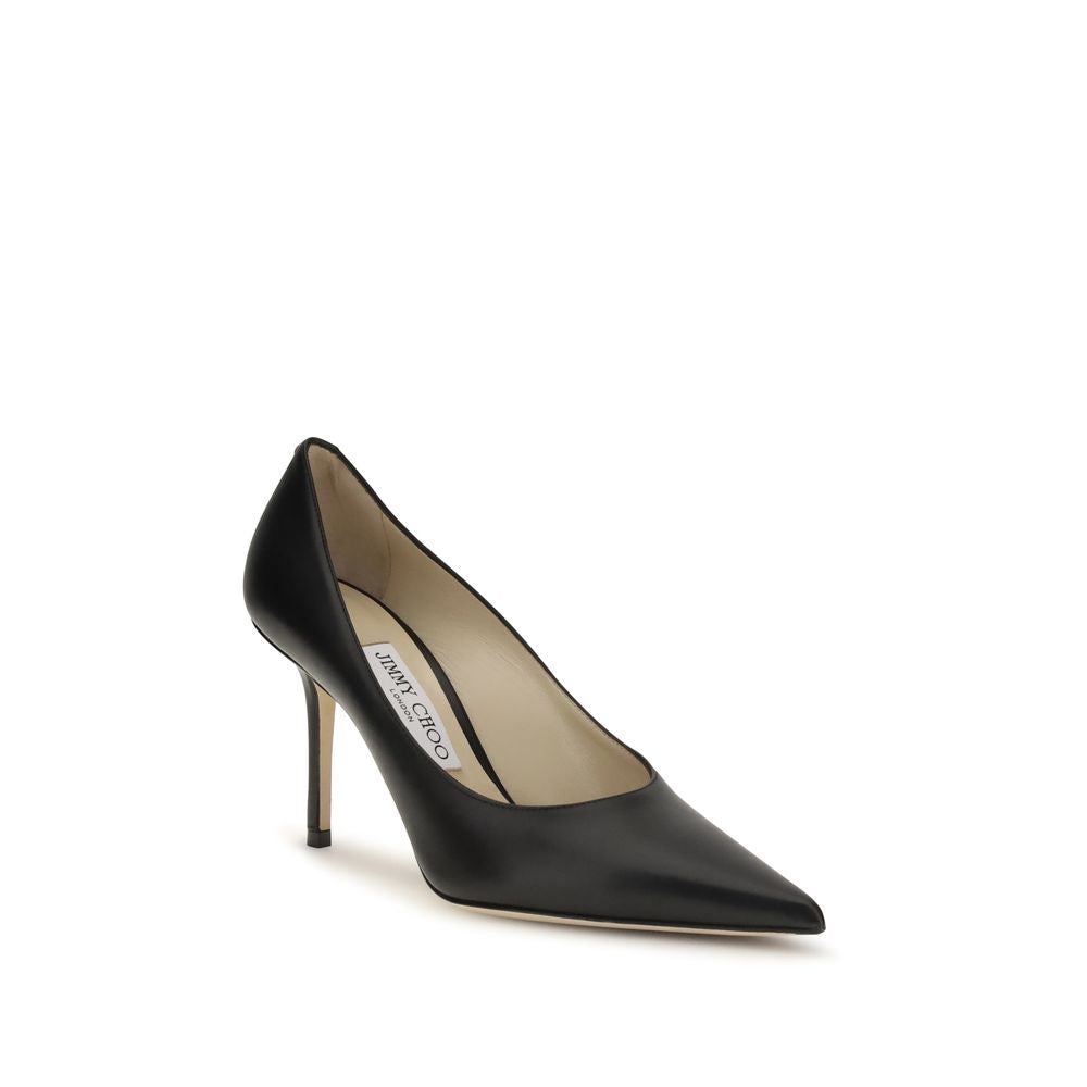 Jimmy Choo Black Calf Leather Bos Taurus High Heel Pumps
