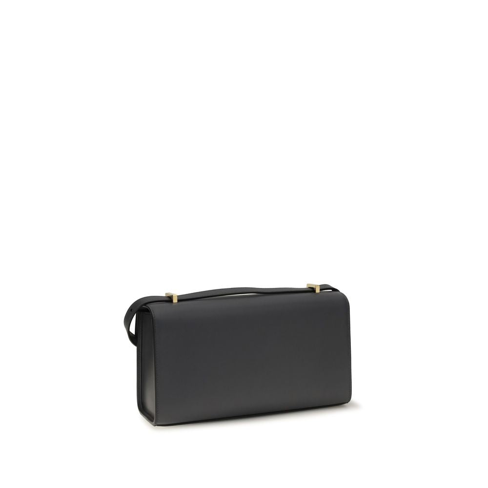 Savette Gray Calf Leather Bos Taurus Shoulder Bag