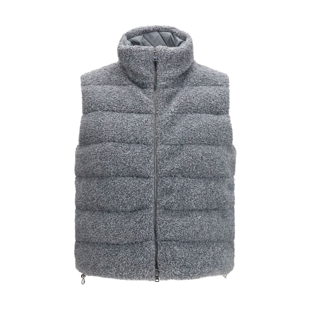 Herno Gray Polyester Sleeveless Jacket