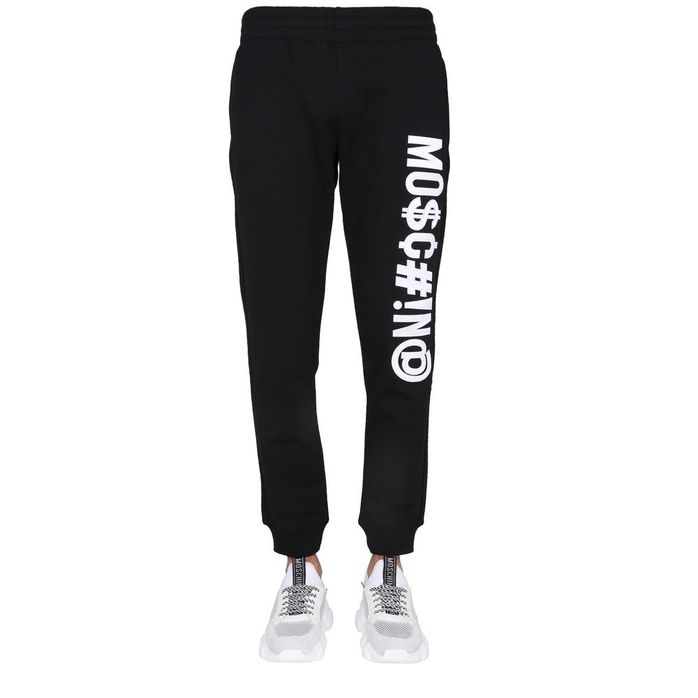 Moschino Couture Black Cotton Joggers (Workout Pants)
