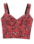 Dolce & Gabbana Multicolor Floral Cropped Bustier Tank Top