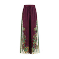 Alemais Purple Viscose Casual Pants
