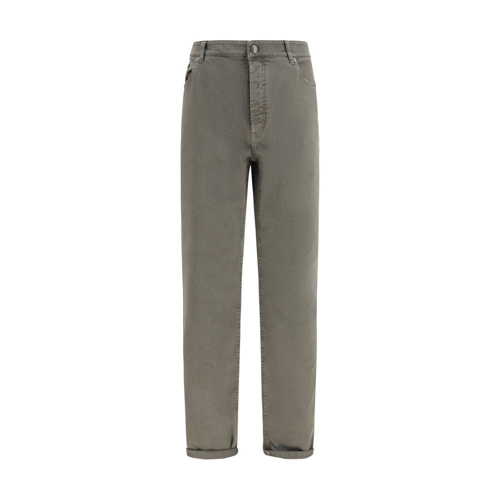 Brunello Cucinelli Bicolor Cotton Jeans Denim