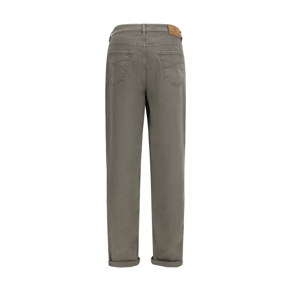 Brunello Cucinelli Bicolor Cotton Jeans Denim