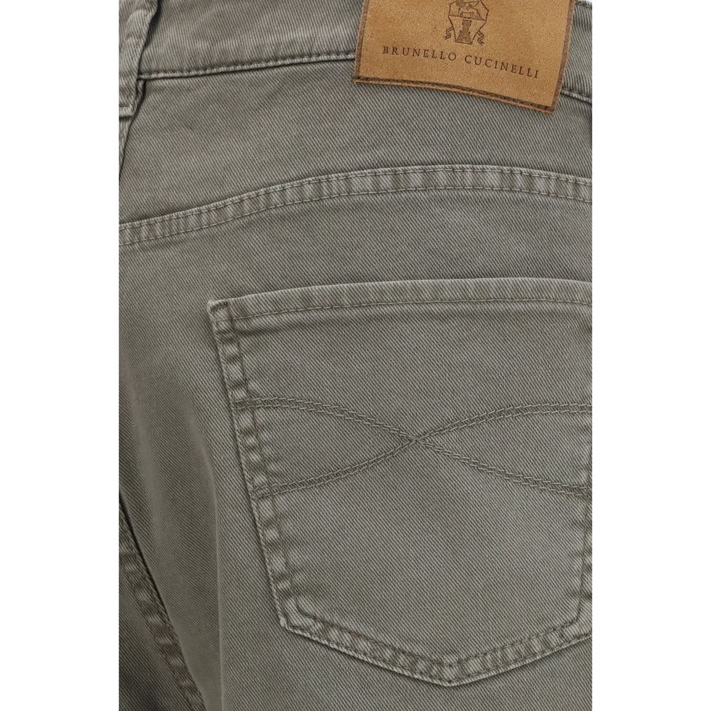 Brunello Cucinelli Bicolor Cotton Jeans Denim