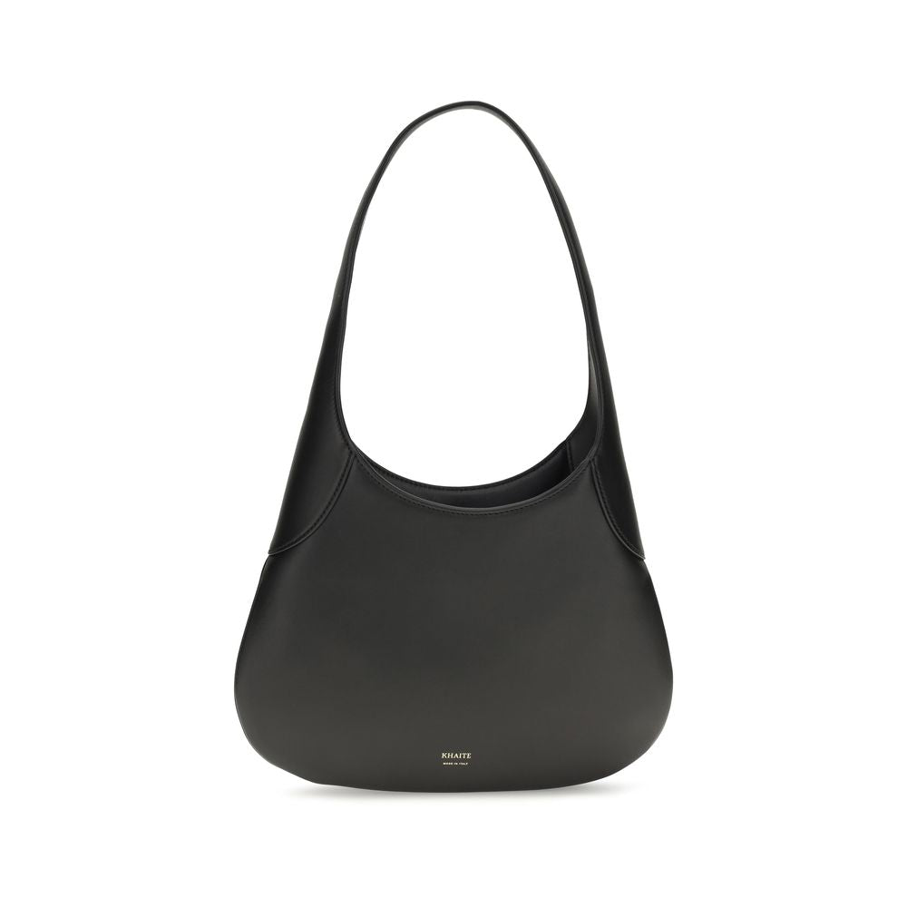 Khaite Black Calf Leather Bos Taurus Shoulder Bag