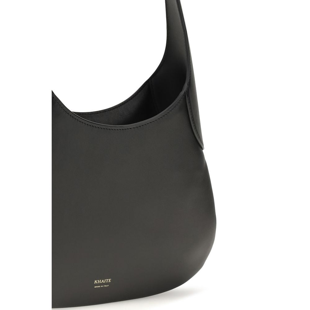 Khaite Black Calf Leather Bos Taurus Shoulder Bag
