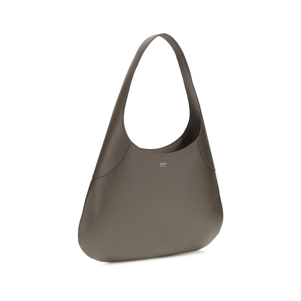 Khaite Gray Calf Leather Bos Taurus Handbag