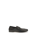 Tom Ford Black Calf Leather Bos Taurus Slip-On Loafers