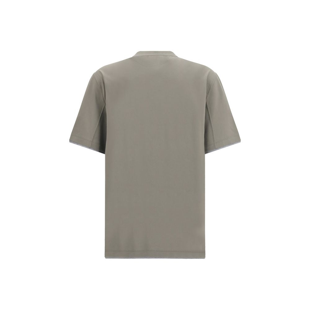 Brunello Cucinelli Bicolor Cotton T-Shirt