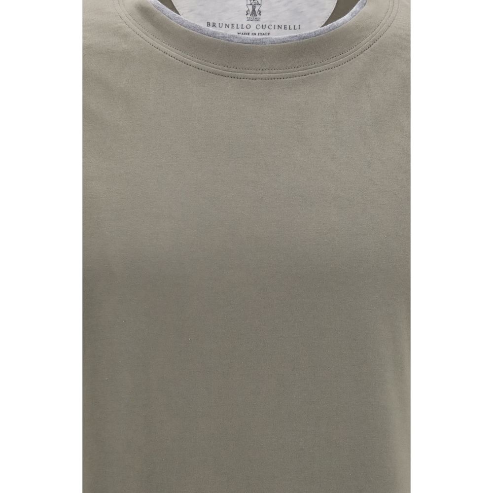 Brunello Cucinelli Bicolor Cotton T-Shirt