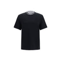 Brunello Cucinelli Black Cotton T-Shirt