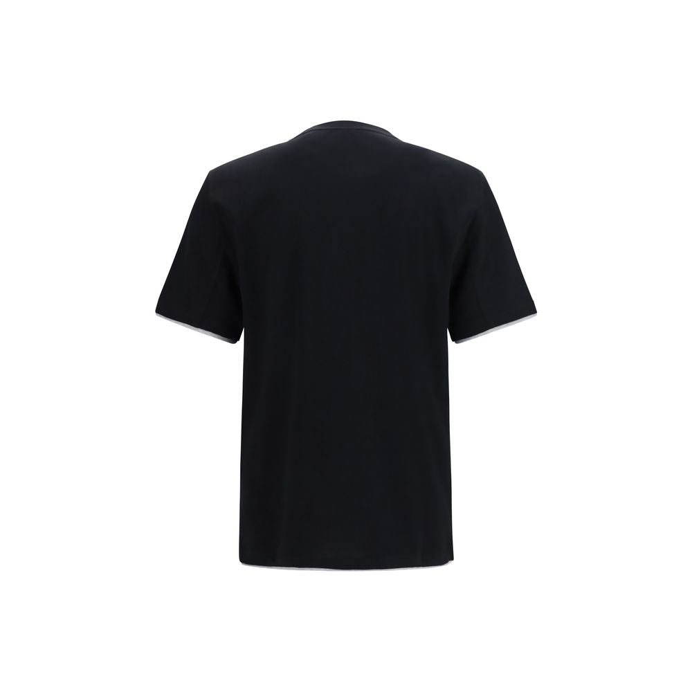 Brunello Cucinelli Black Cotton T-Shirt