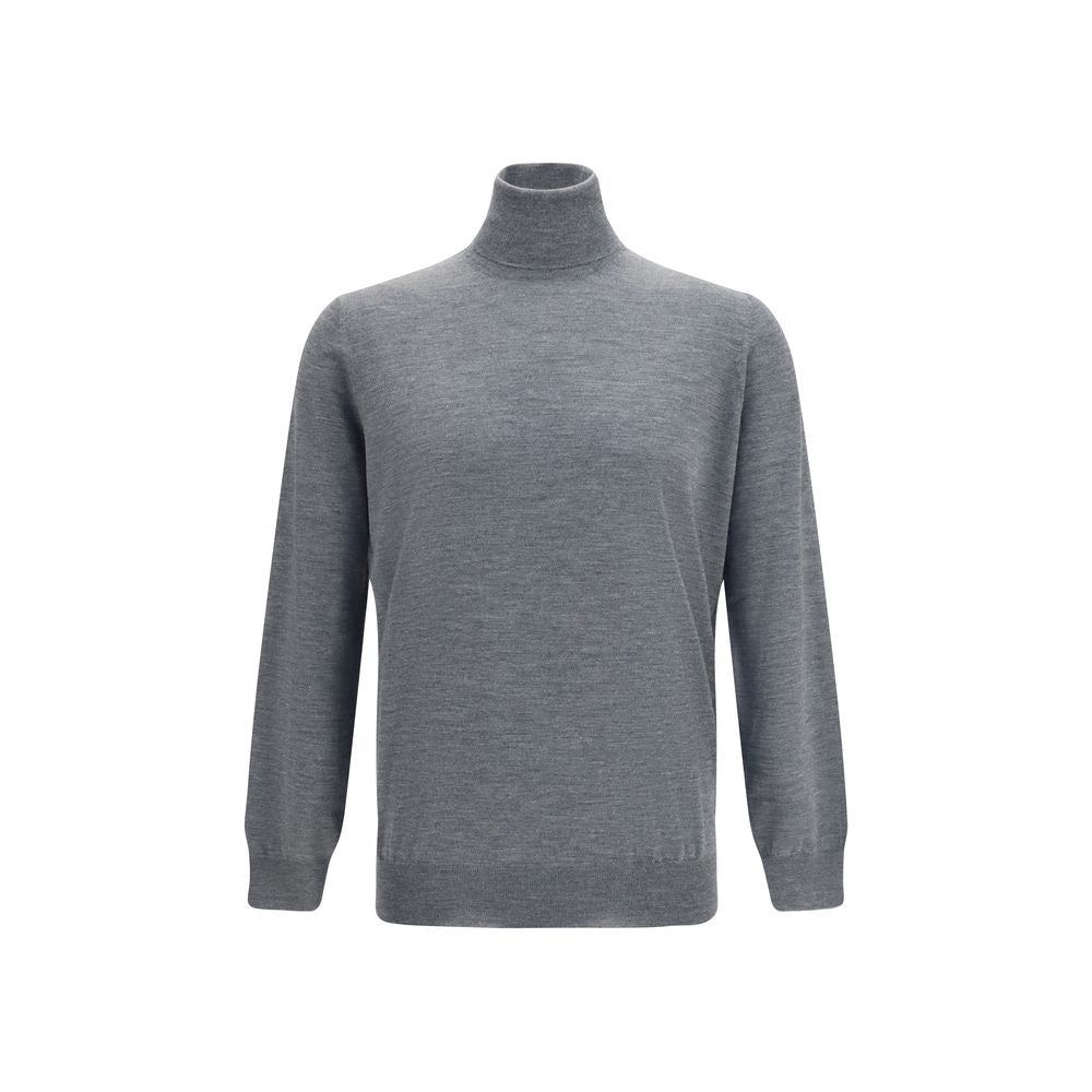 Brunello Cucinelli Gray Wool Oves Aries Turtleneck