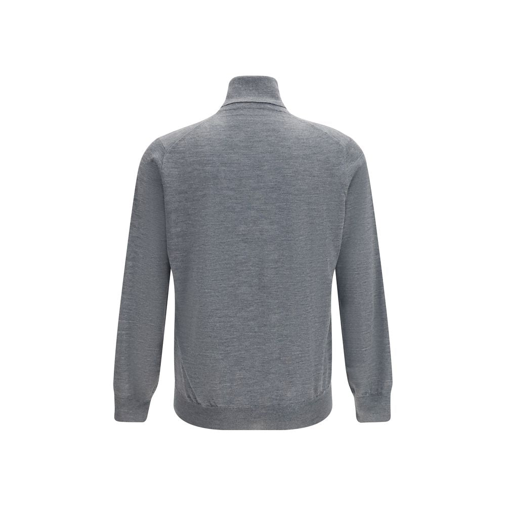 Brunello Cucinelli Gray Wool Oves Aries Turtleneck