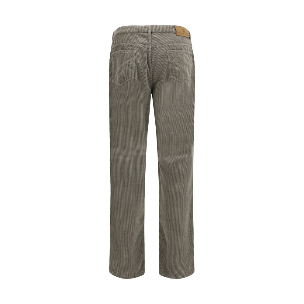 Brunello Cucinelli Bicolor Cotton Casual Pants