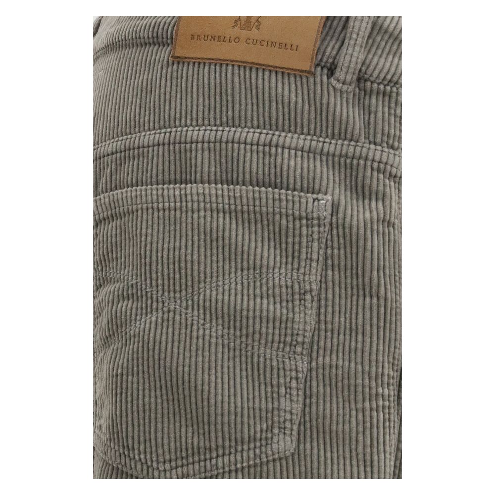 Brunello Cucinelli Bicolor Cotton Casual Pants