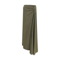 Alexander McQueen Bicolor Silk Long Skirt