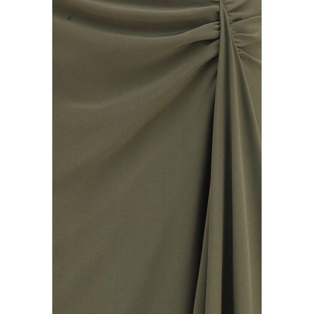 Alexander McQueen Bicolor Silk Long Skirt