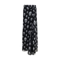 Alexander McQueen Black Silk Long Skirt