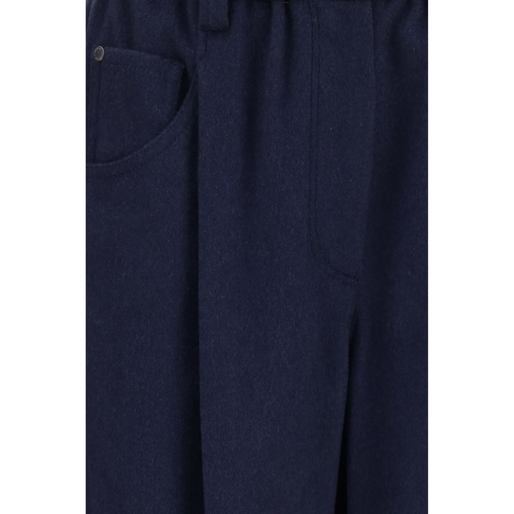 Brunello Cucinelli Blue Wool Oves Aries Pants