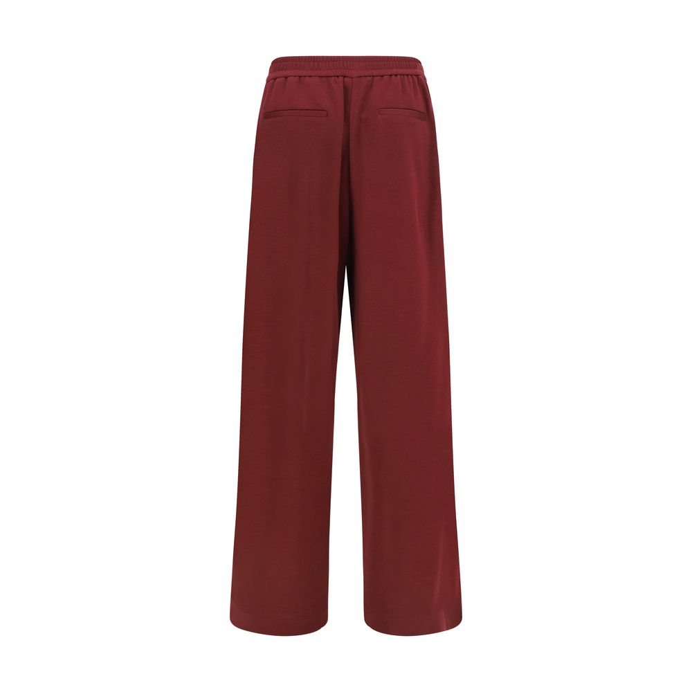Brunello Cucinelli Bordeaux Cotton Athletic Pants