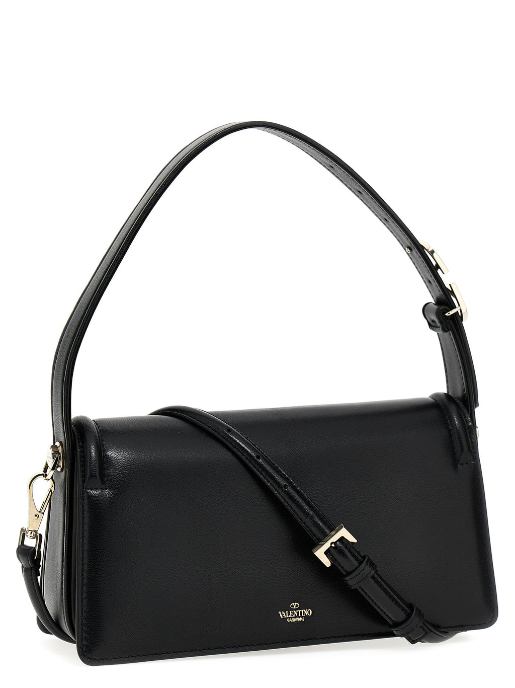 Valentino Garavani Black Leather Shoulder Bag