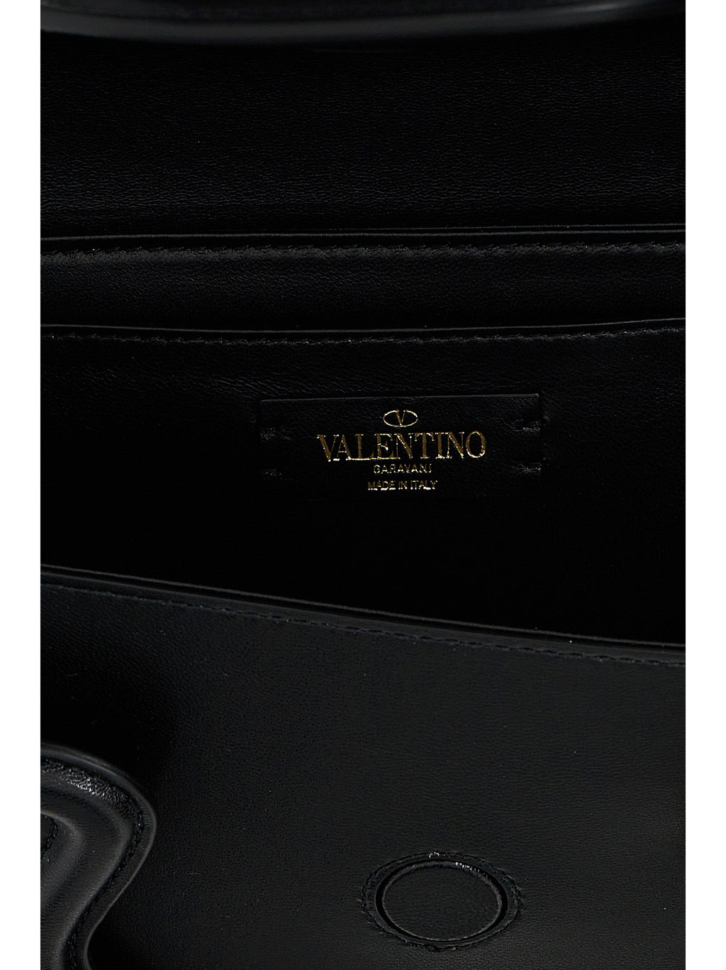 Valentino Garavani Black Leather Shoulder Bag