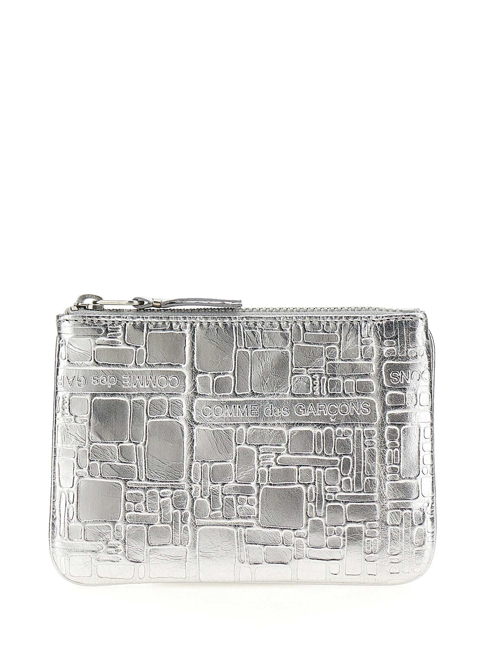 Comme Des Garçons Silver Calfskin Cardholder