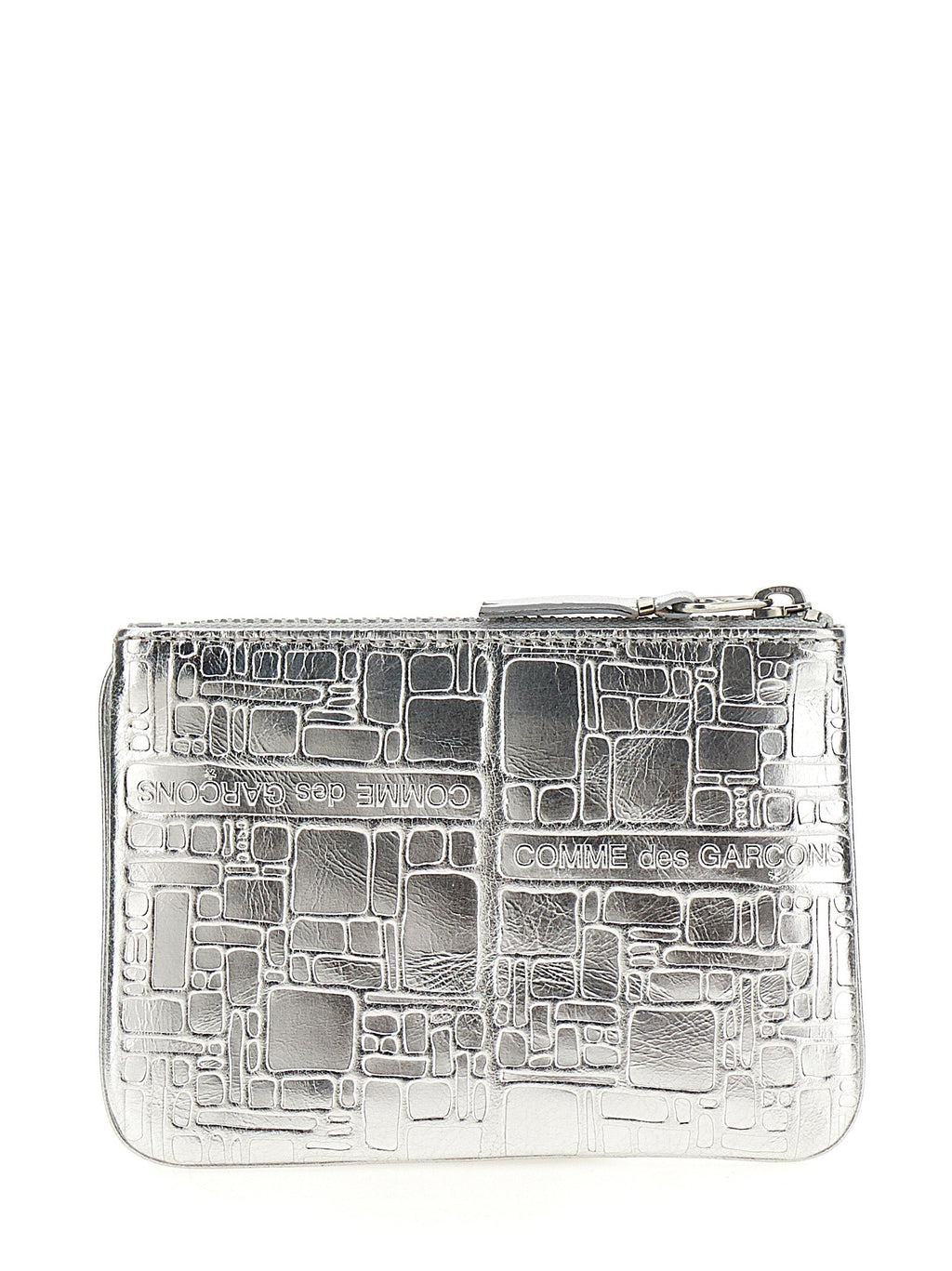 Comme Des Garçons Silver Calfskin Cardholder