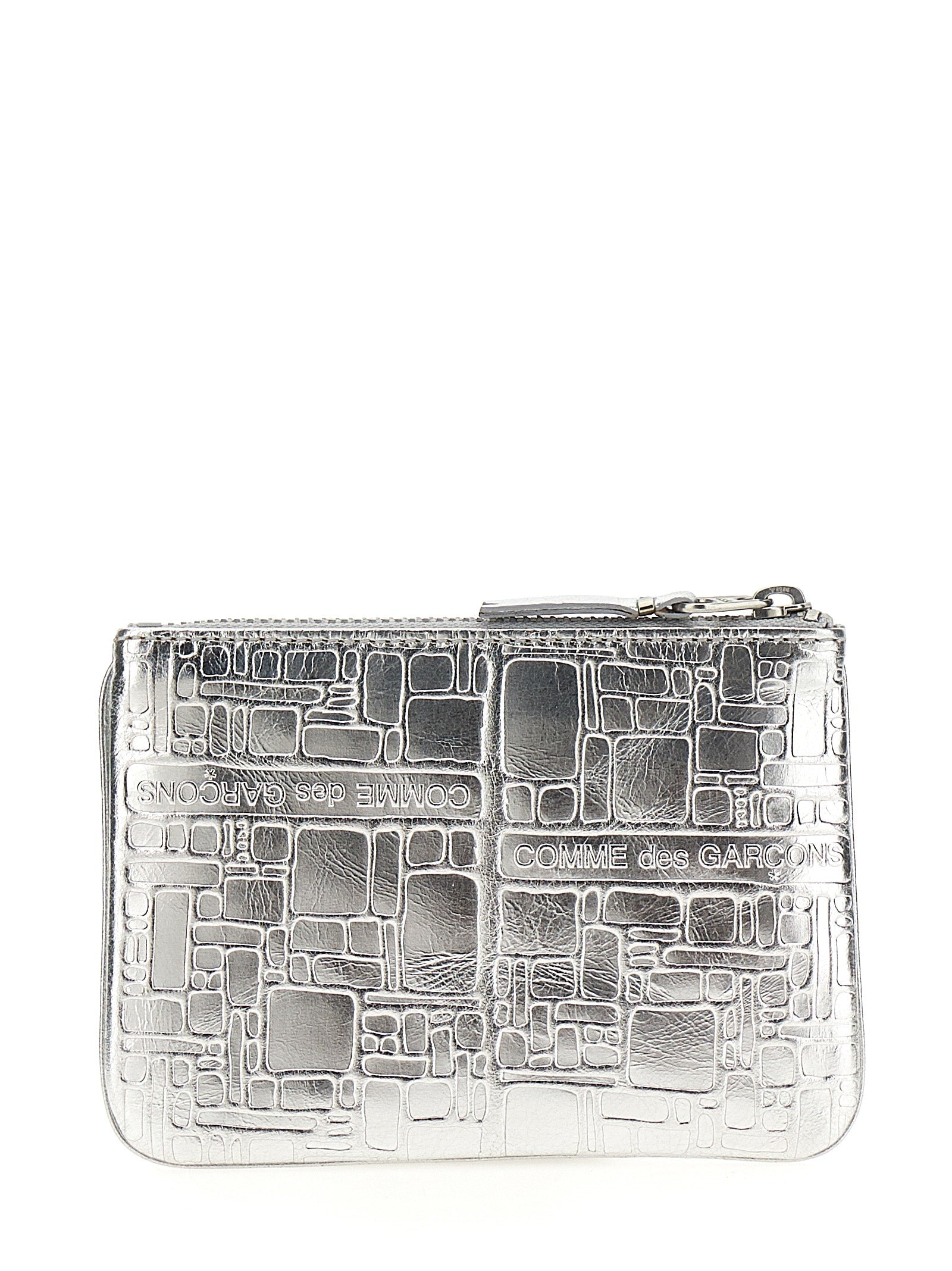 Comme Des Garçons Silver Calfskin Cardholder