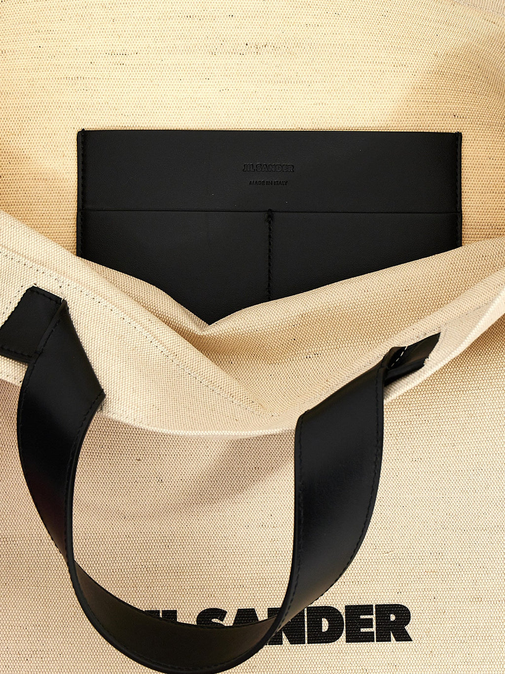 Jil Sander Bicolor Jute Tote Bag