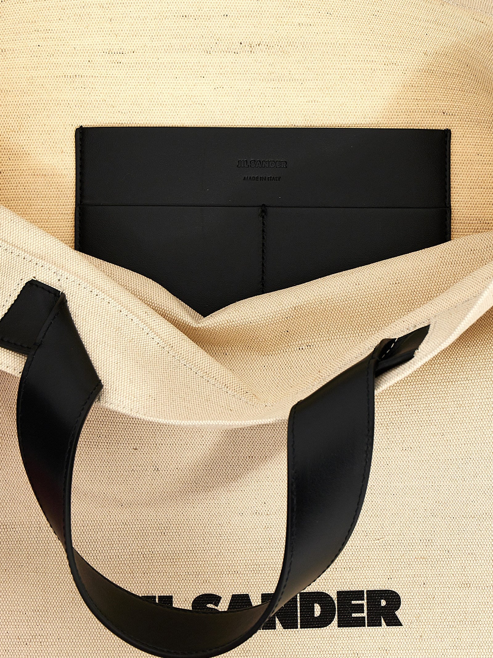 Jil Sander Bicolor Jute Tote Bag
