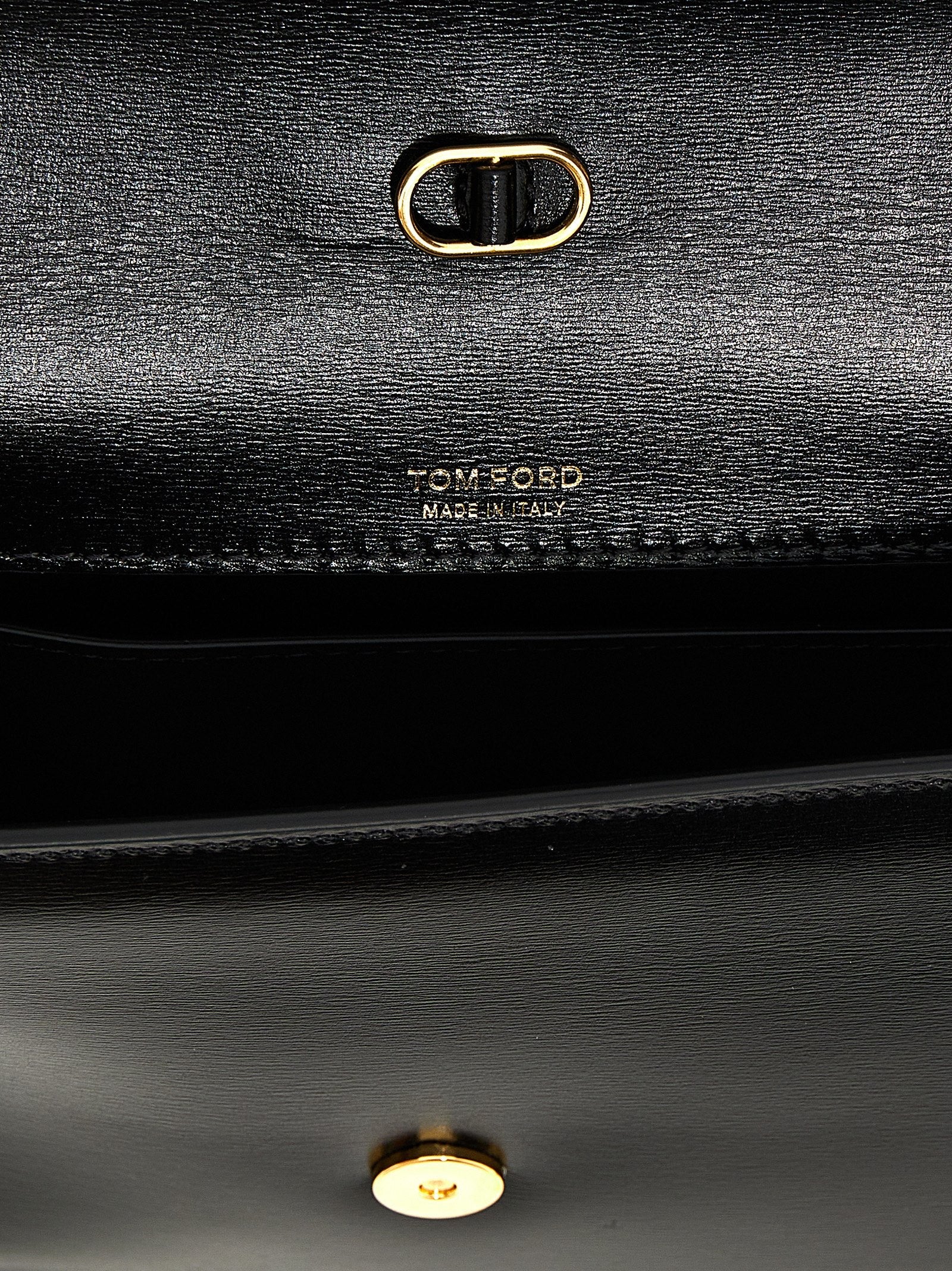 Tom Ford Black Leather Crossbody Bag