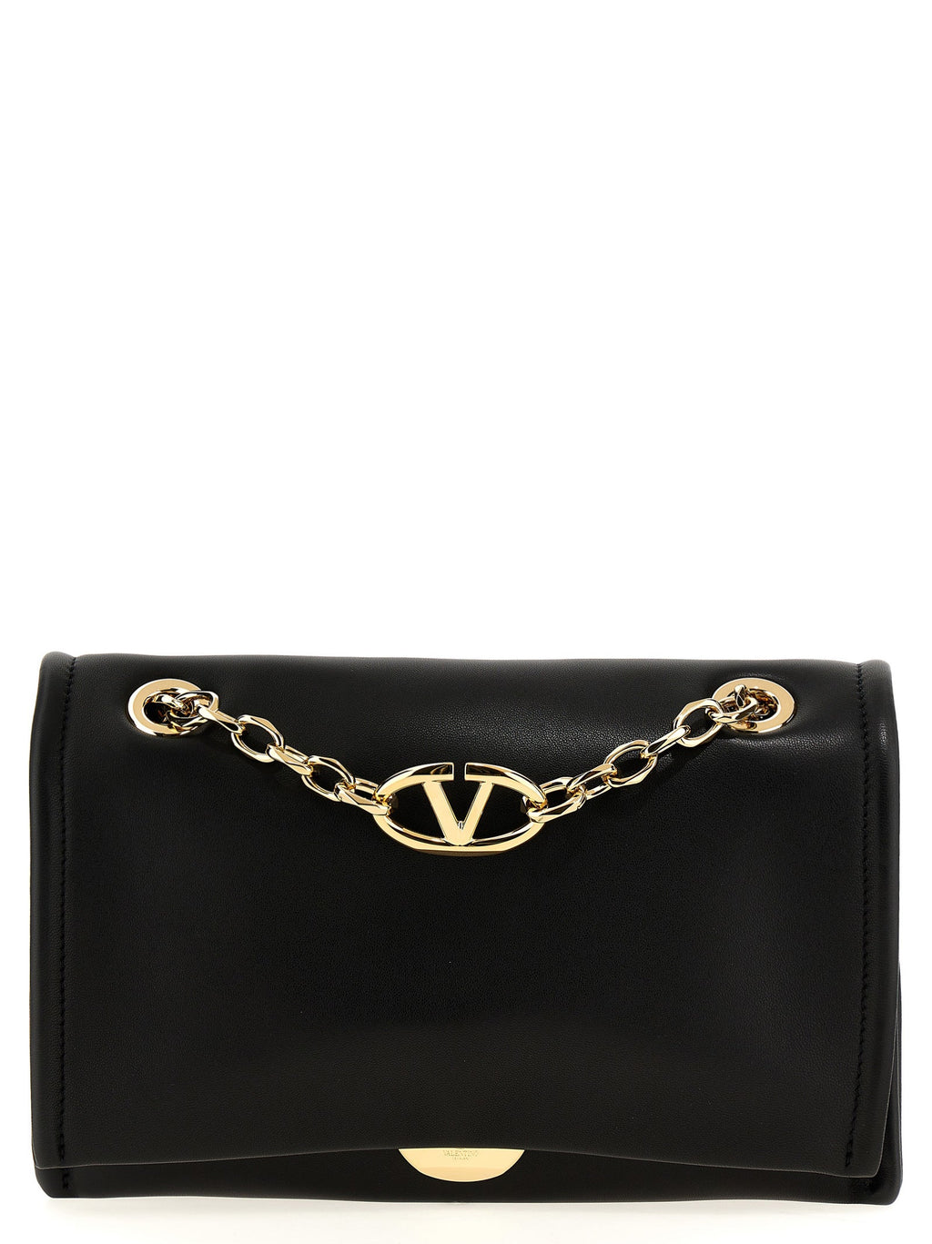 Valentino Garavani Black Lamb Leather Shoulder Bag